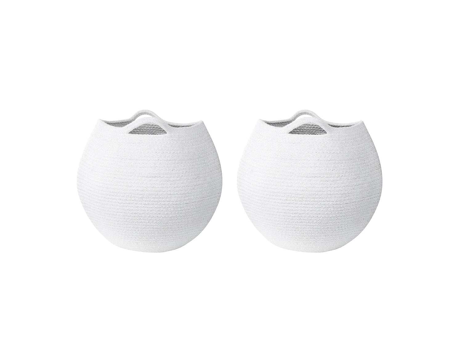 Lot de 2 paniers PANJGUR Coton Blanc