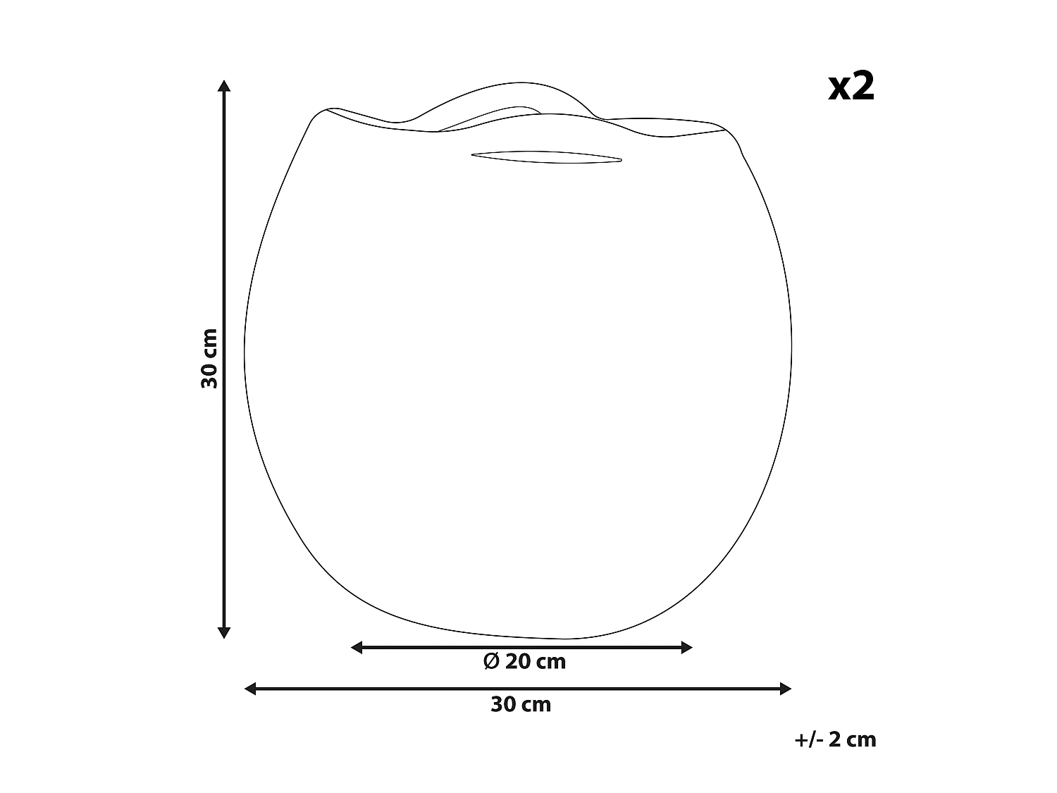 Lot de 2 paniers PANJGUR Coton Blanc
