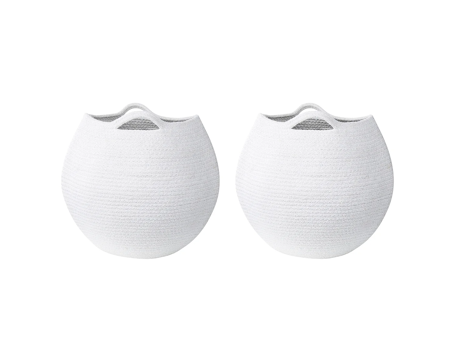 Lot de 2 paniers PANJGUR Coton Blanc