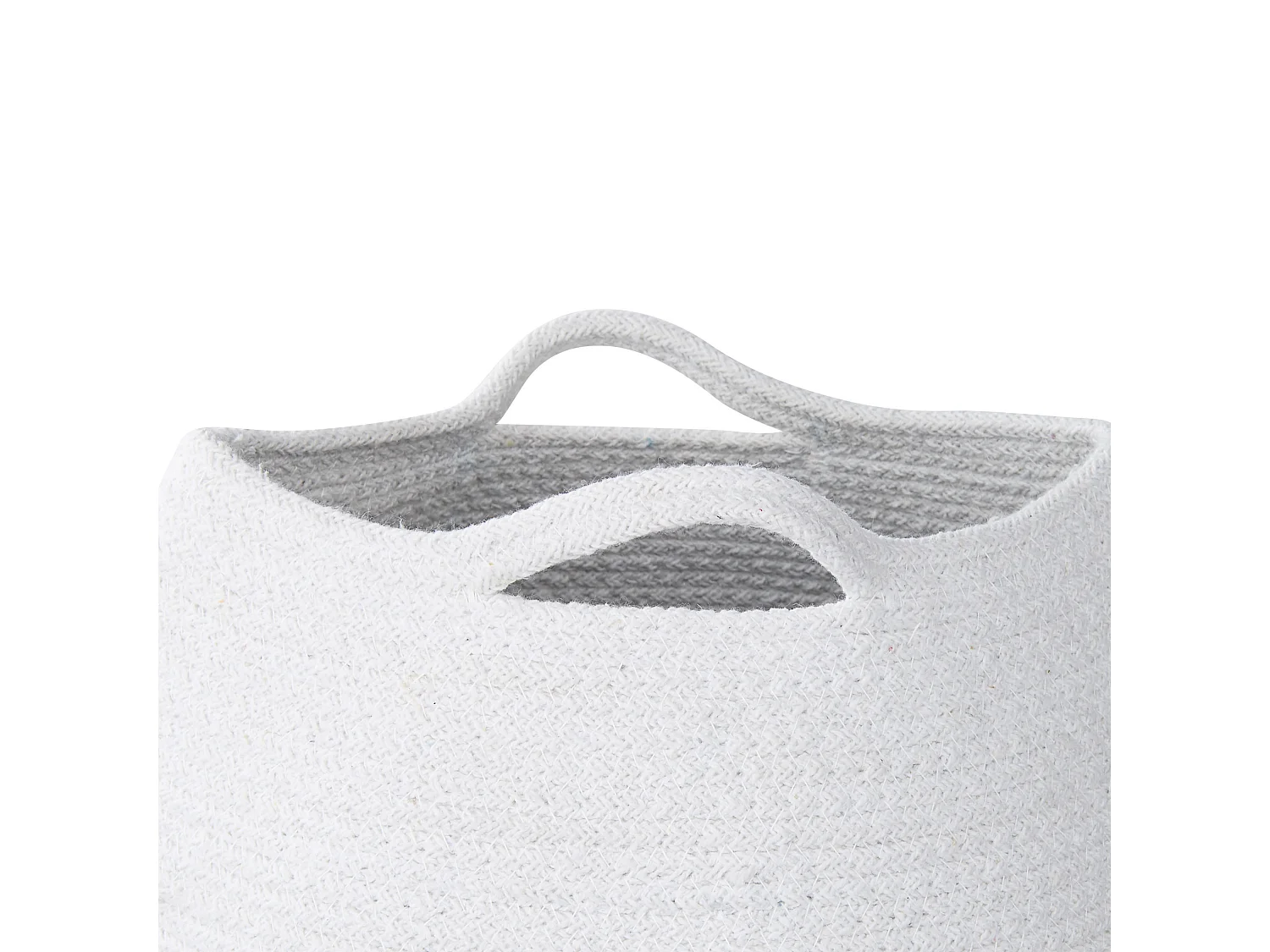 Lot de 2 paniers PANJGUR Coton Blanc