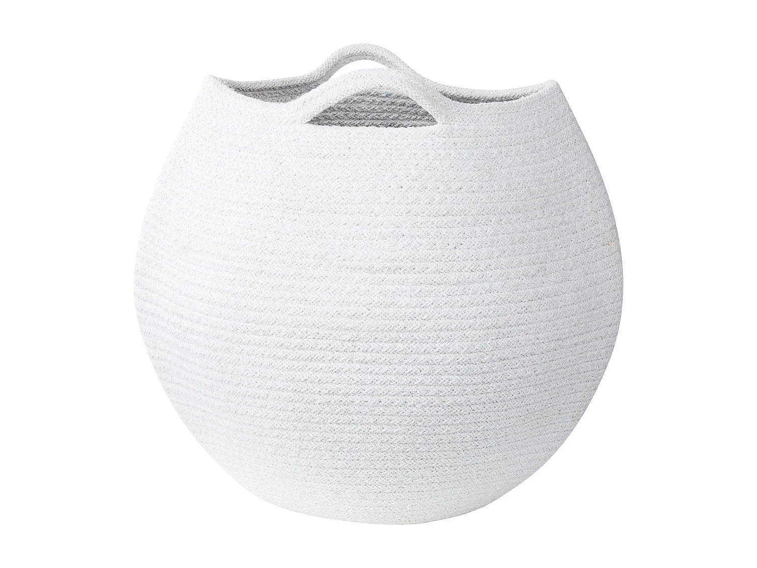 Aufbewahrungskorb 2er Set handgeflochtener Baumwolle Körbe Weiß Panjgur