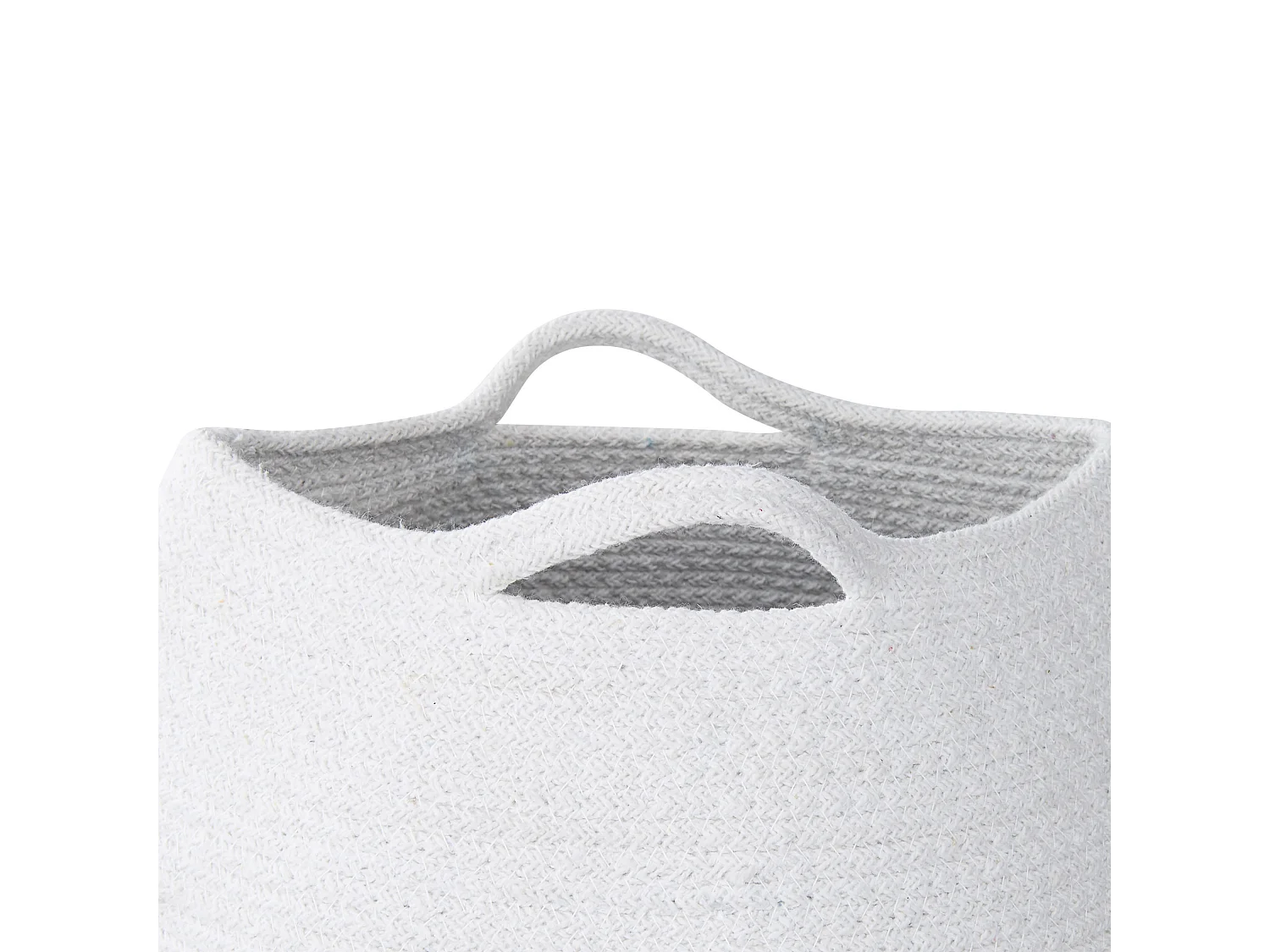 Aufbewahrungskorb 2er Set handgeflochtener Baumwolle Körbe Weiß Panjgur