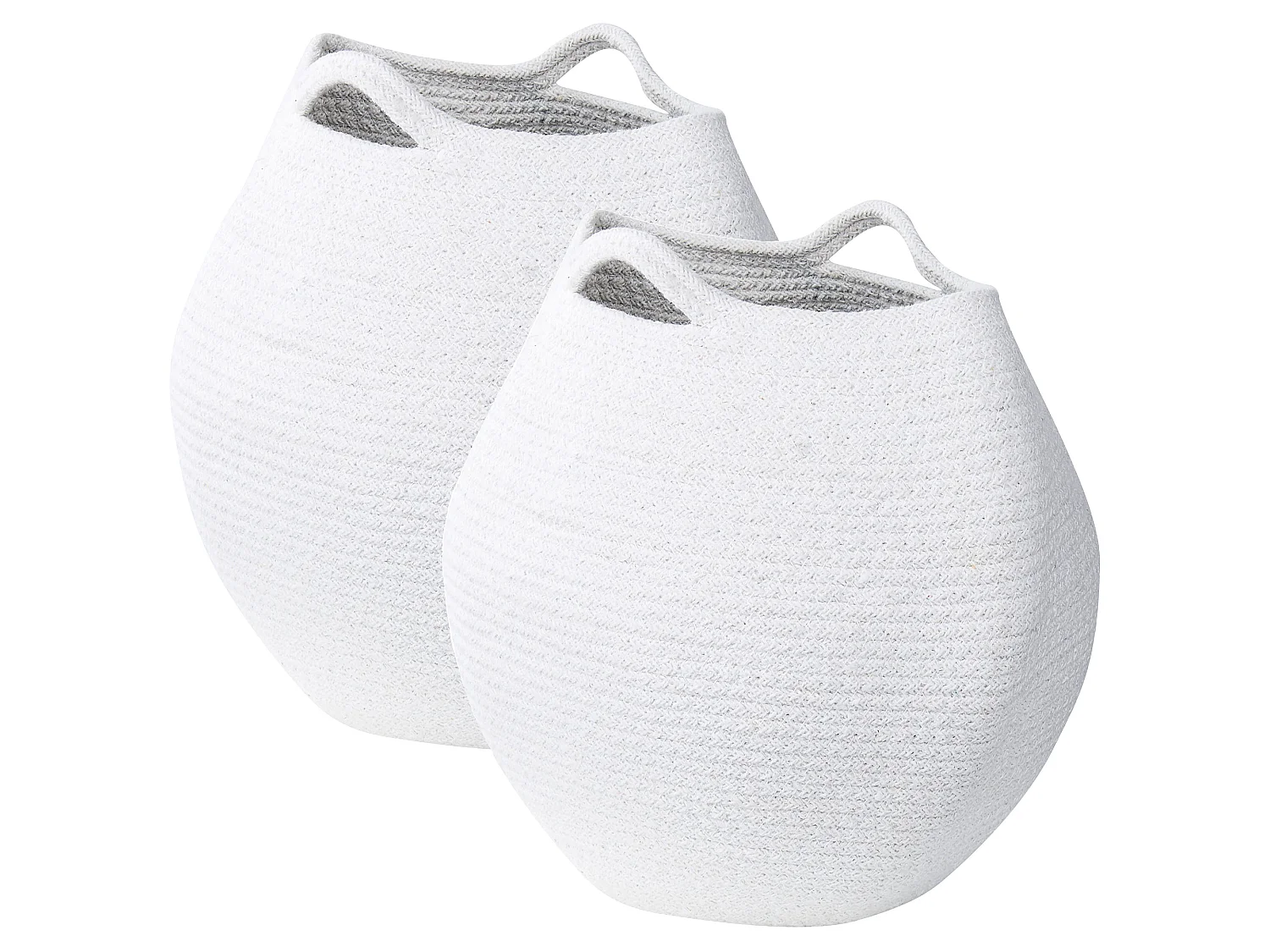 Set of 2 Baskets PANJGUR Cotton White