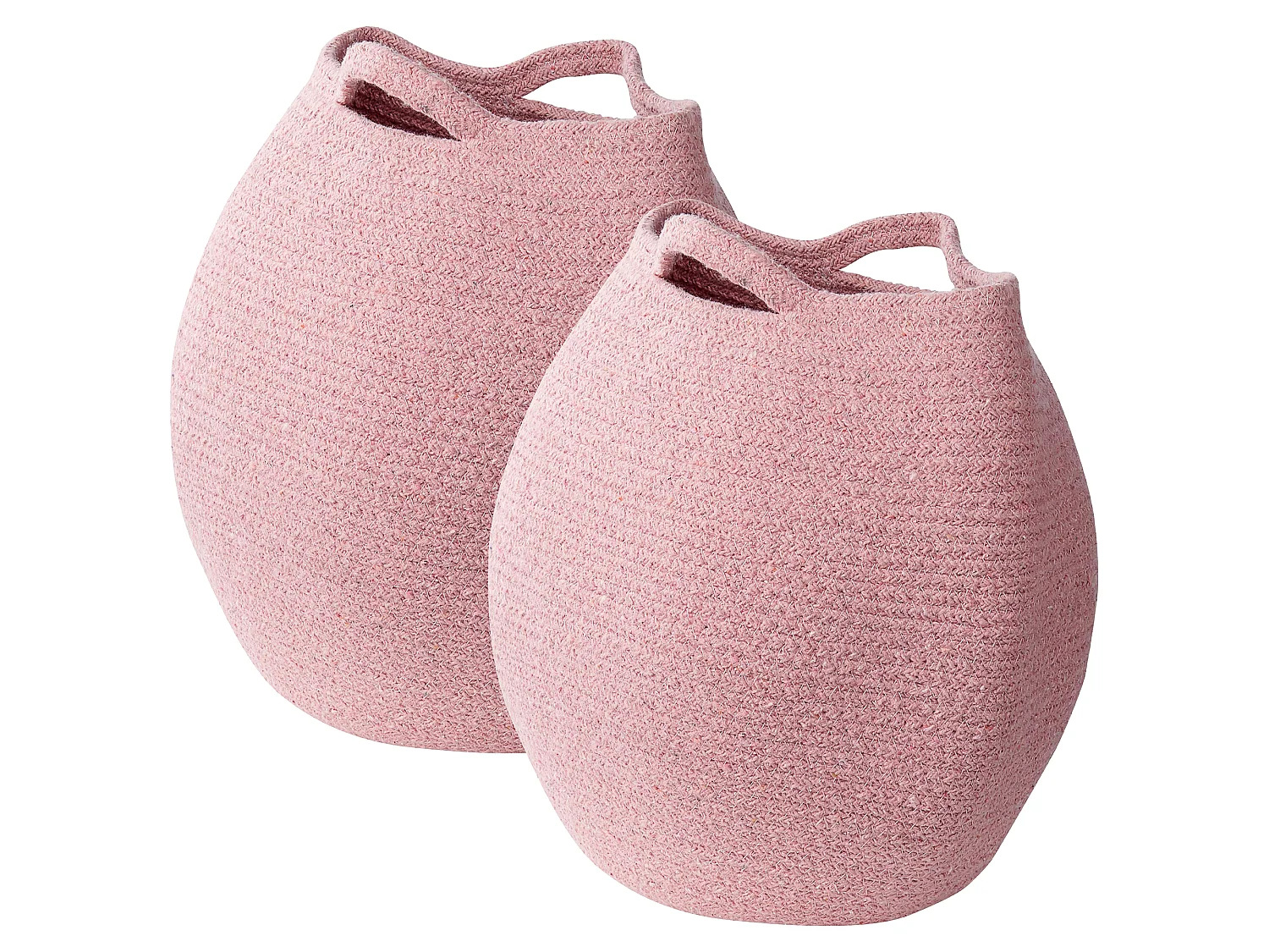 Lot de 2 paniers PANJGUR Coton Rose