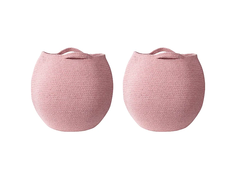 Set di 2 cestini PANJGUR Cotone Rosa