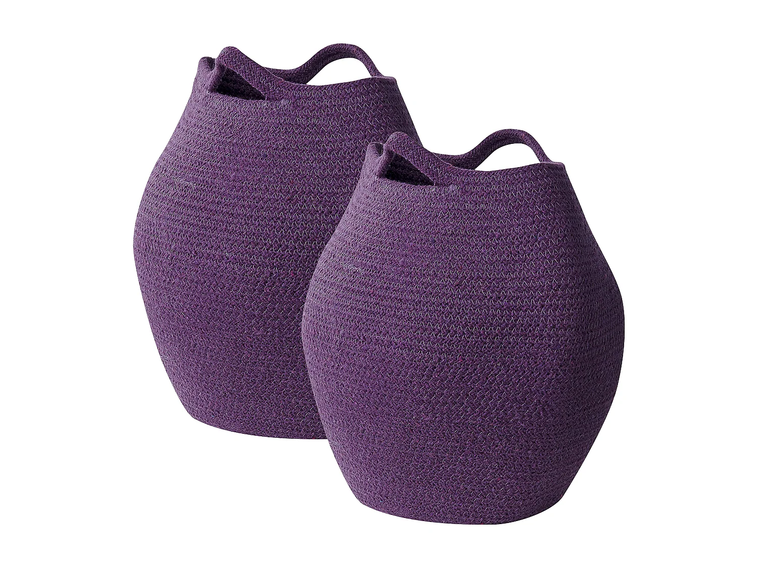 Lot de 2 paniers PANJGUR Coton Pourpre