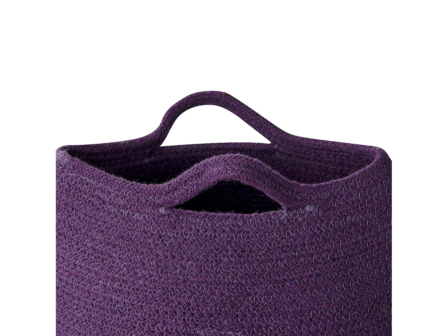 Aufbewahrungskorb 2er Set handgeflochtene Baumwolle Körbe violett purpur Panjgur