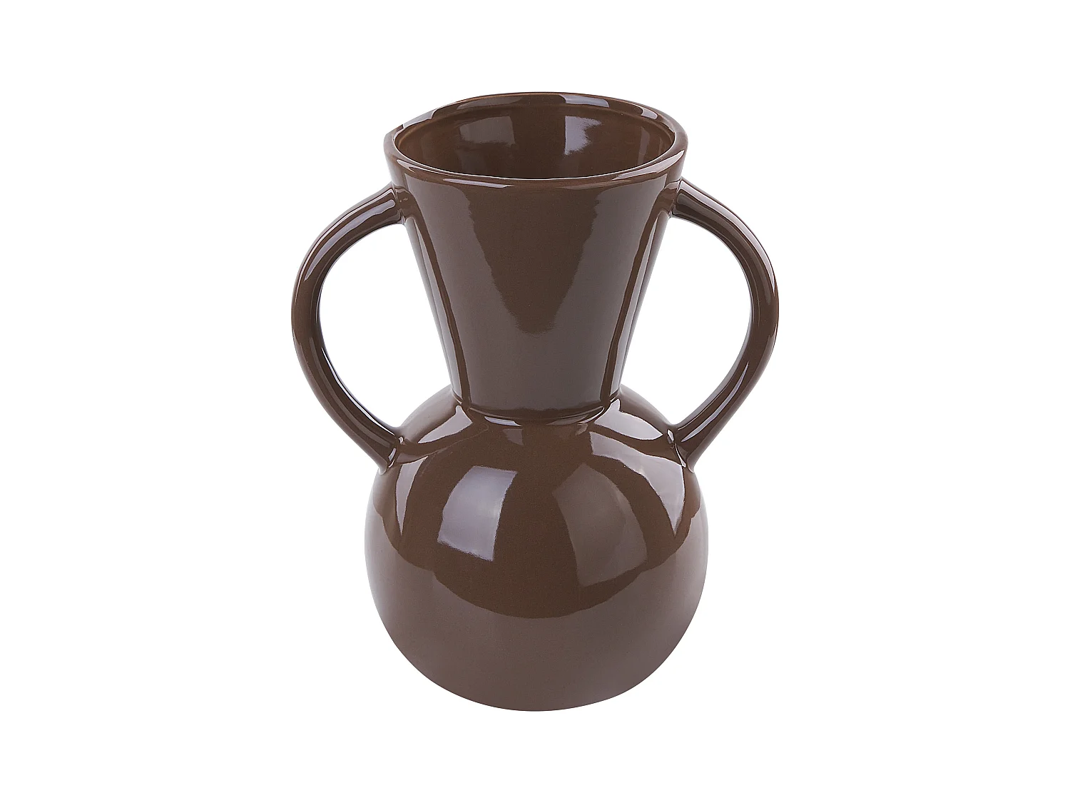 Vase à fleurs ORESTIADA Céramique 19 cm Marron