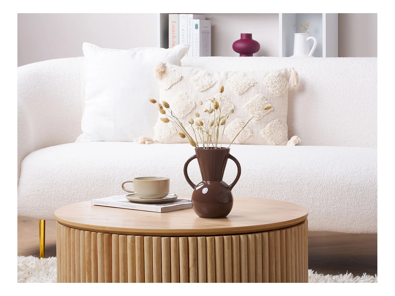 Vase à fleurs ORESTIADA Céramique 19 cm Marron