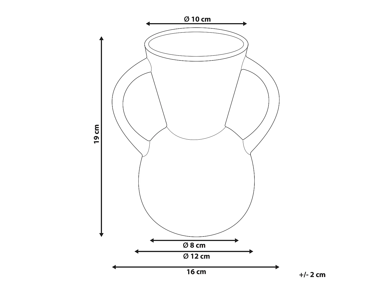 Vase à fleurs ORESTIADA Céramique 19 cm Marron