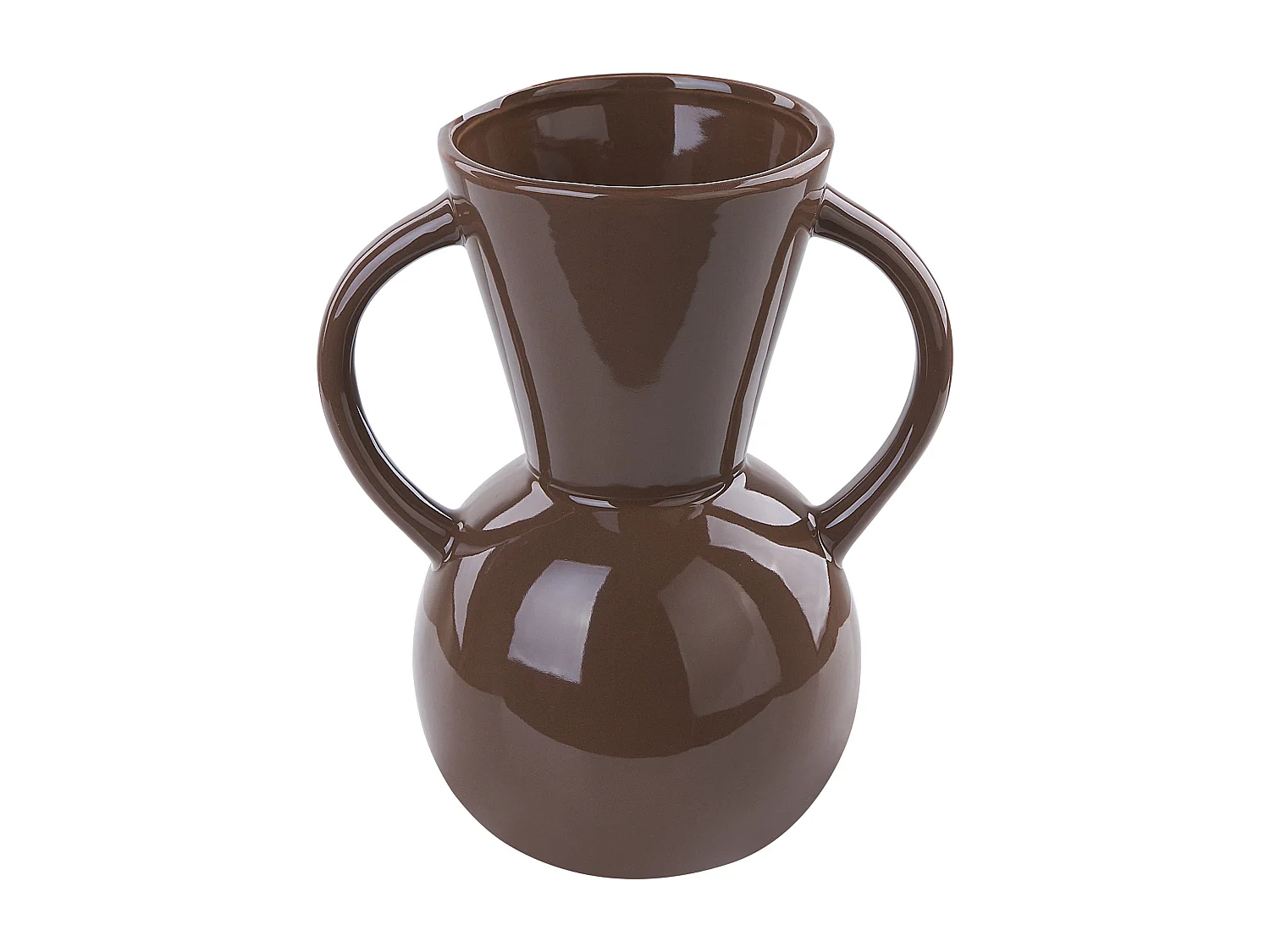Vase à fleurs ORESTIADA Céramique 19 cm Marron