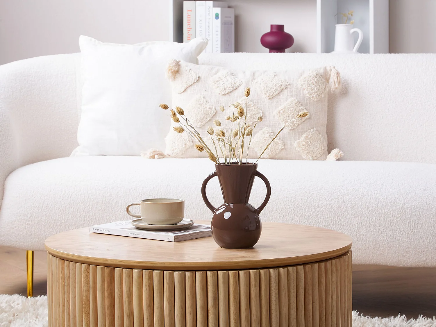 Vase à fleurs ORESTIADA Céramique 19 cm Marron