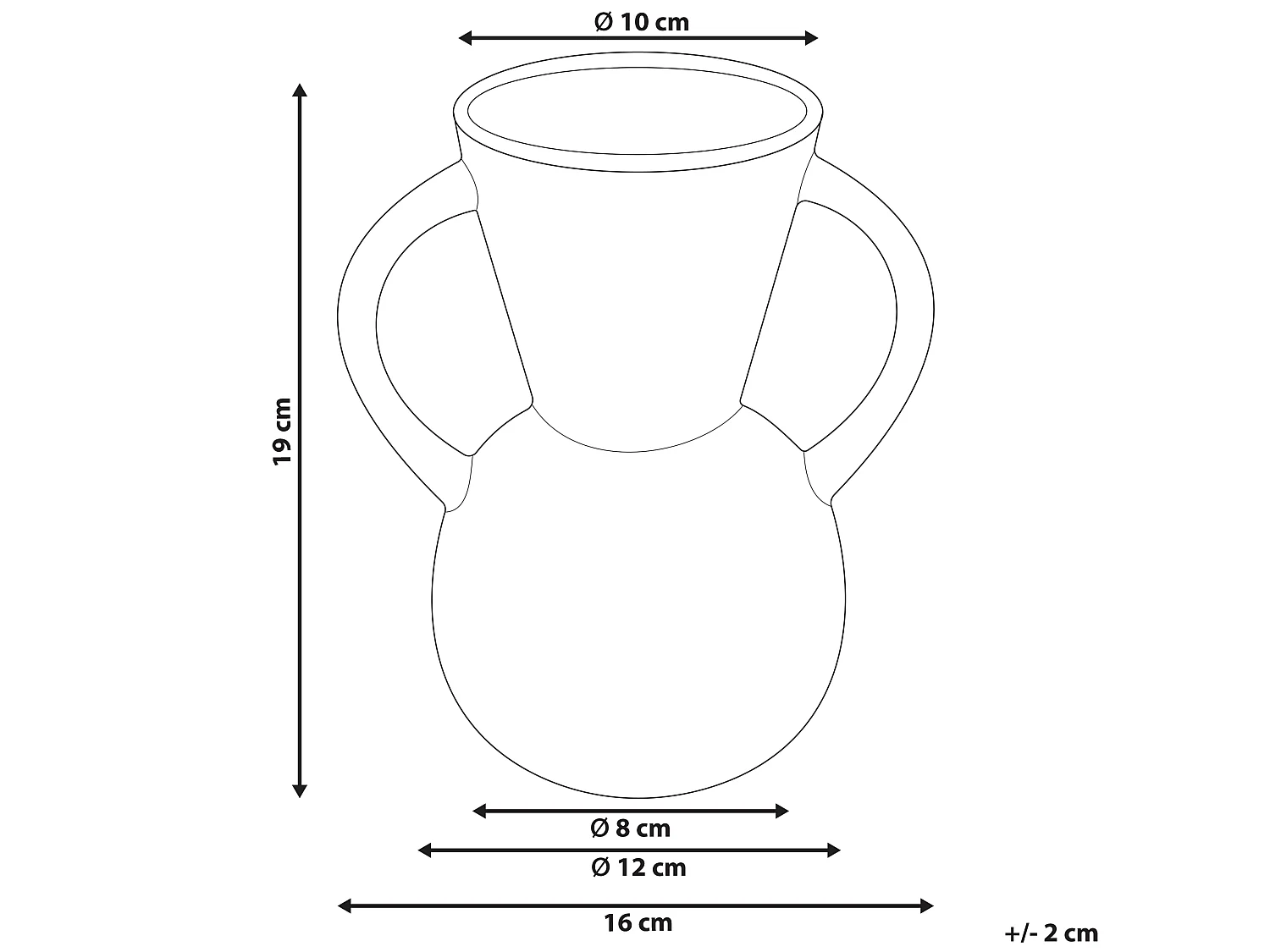 Vase à fleurs ORESTIADA Céramique 19 cm Marron