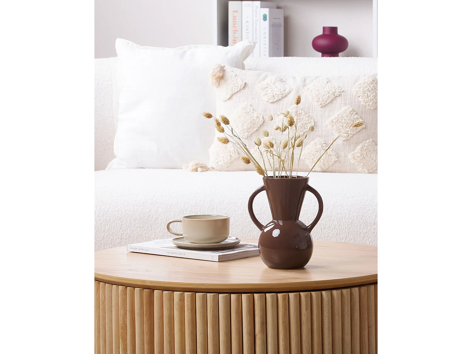 Vaso da fiori ORESTIADA Ceramica 19 cm Marrone