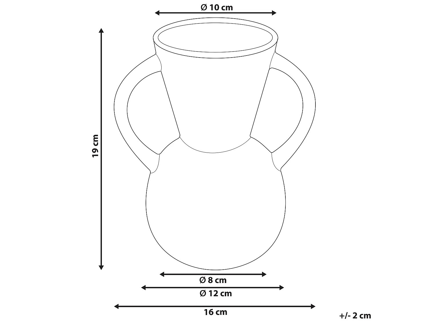 Vase à fleurs ORESTIADA Céramique 19 cm Marron