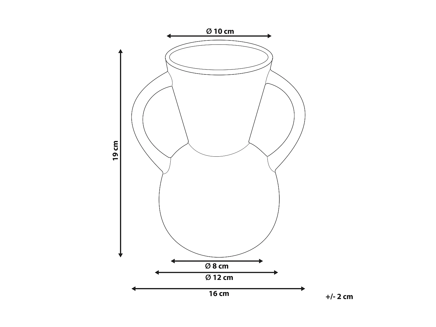 Vaso da fiori ORESTIADA Ceramica 19 cm Marrone