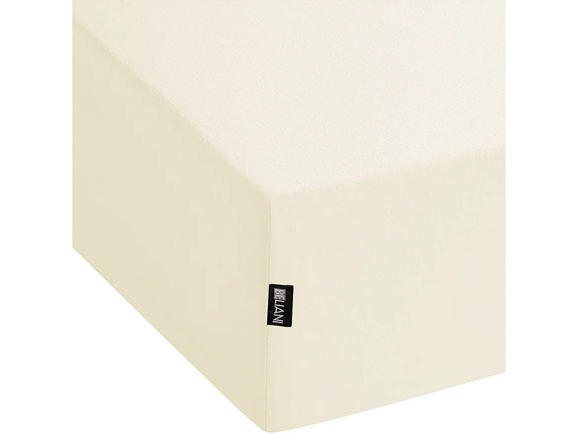 Coprimaterasso elasticizzato JANBU Cotone 90 x 200 cm Beige