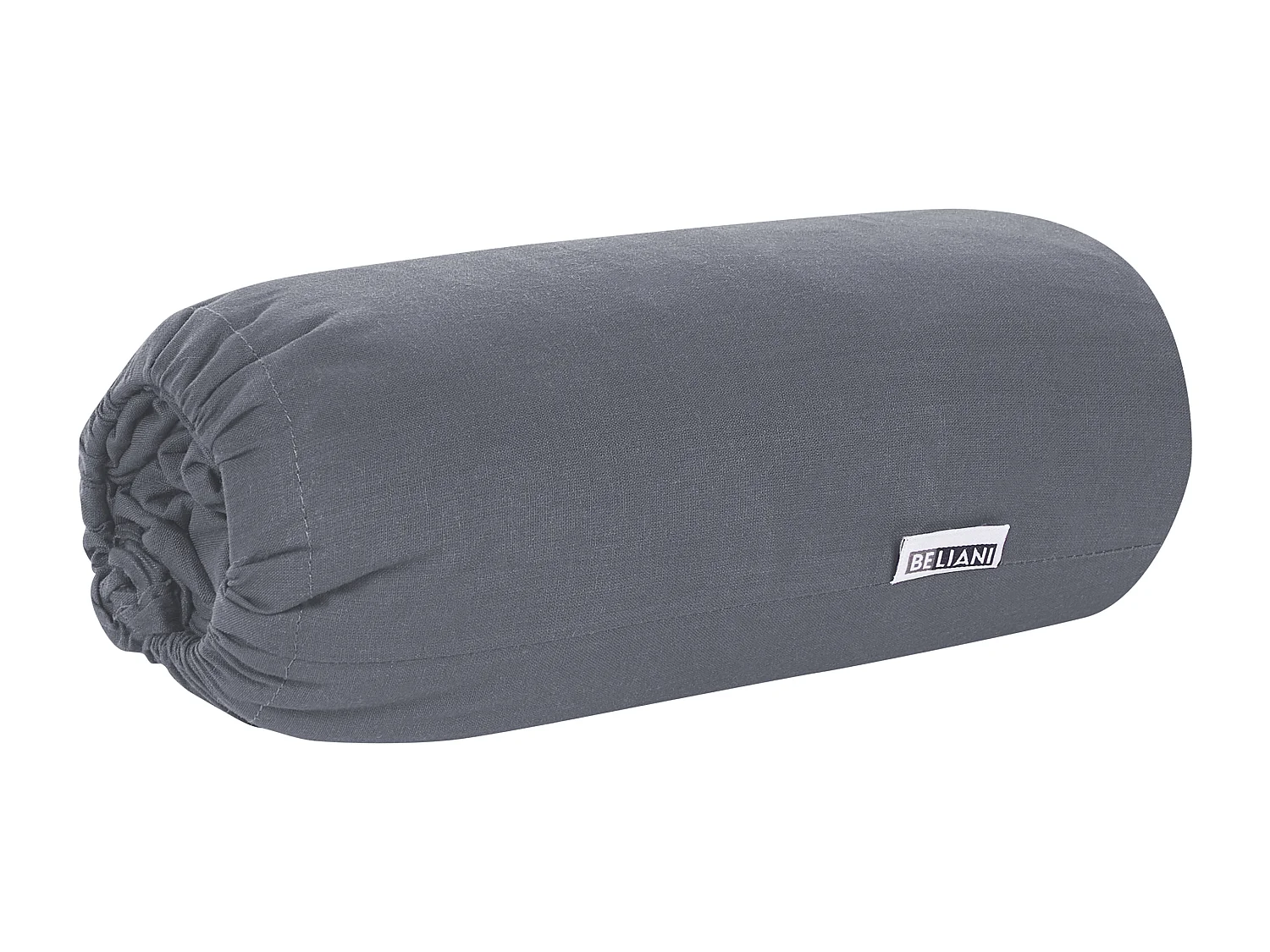 Spannbettlaken Baumwolle dunkelgrau 90 x 200 cm Steghöhe 30 cm mit Gummizug Janbu