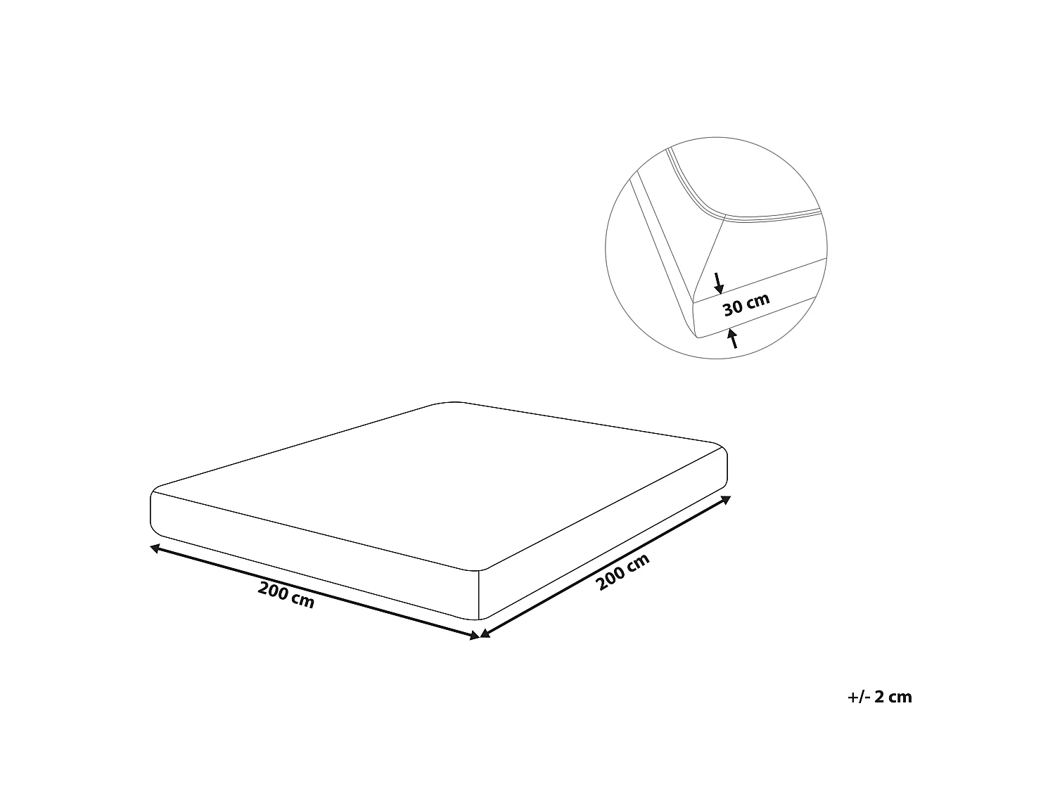 Lençol-capa JANBU Algodão 200 x 200 cm Creme