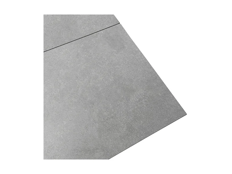 Table extensible 180 à 260 cm céramique gris béton pieds métal - OPUS