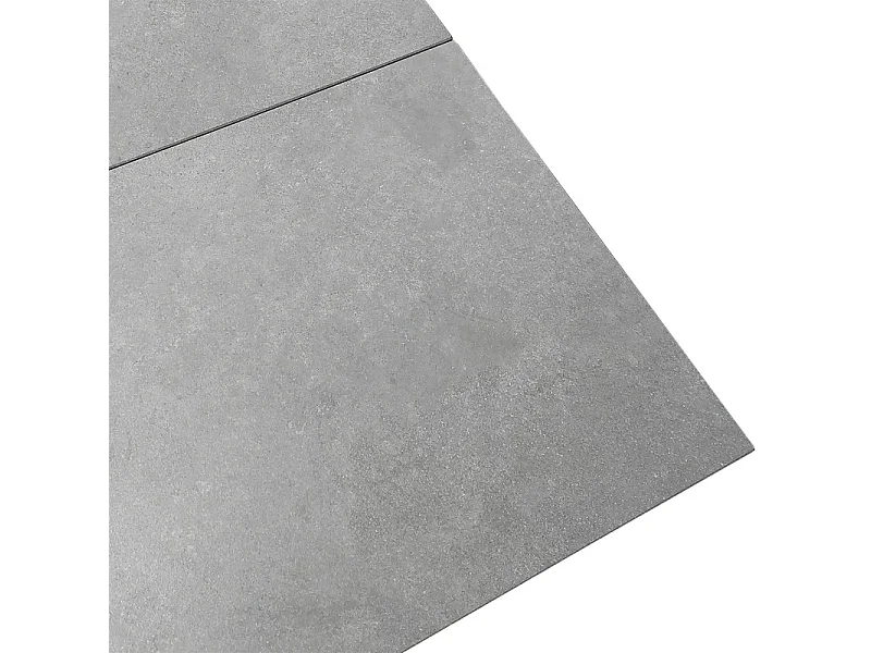 Table extensible 180 à 260 cm céramique gris béton pieds métal - OPUS