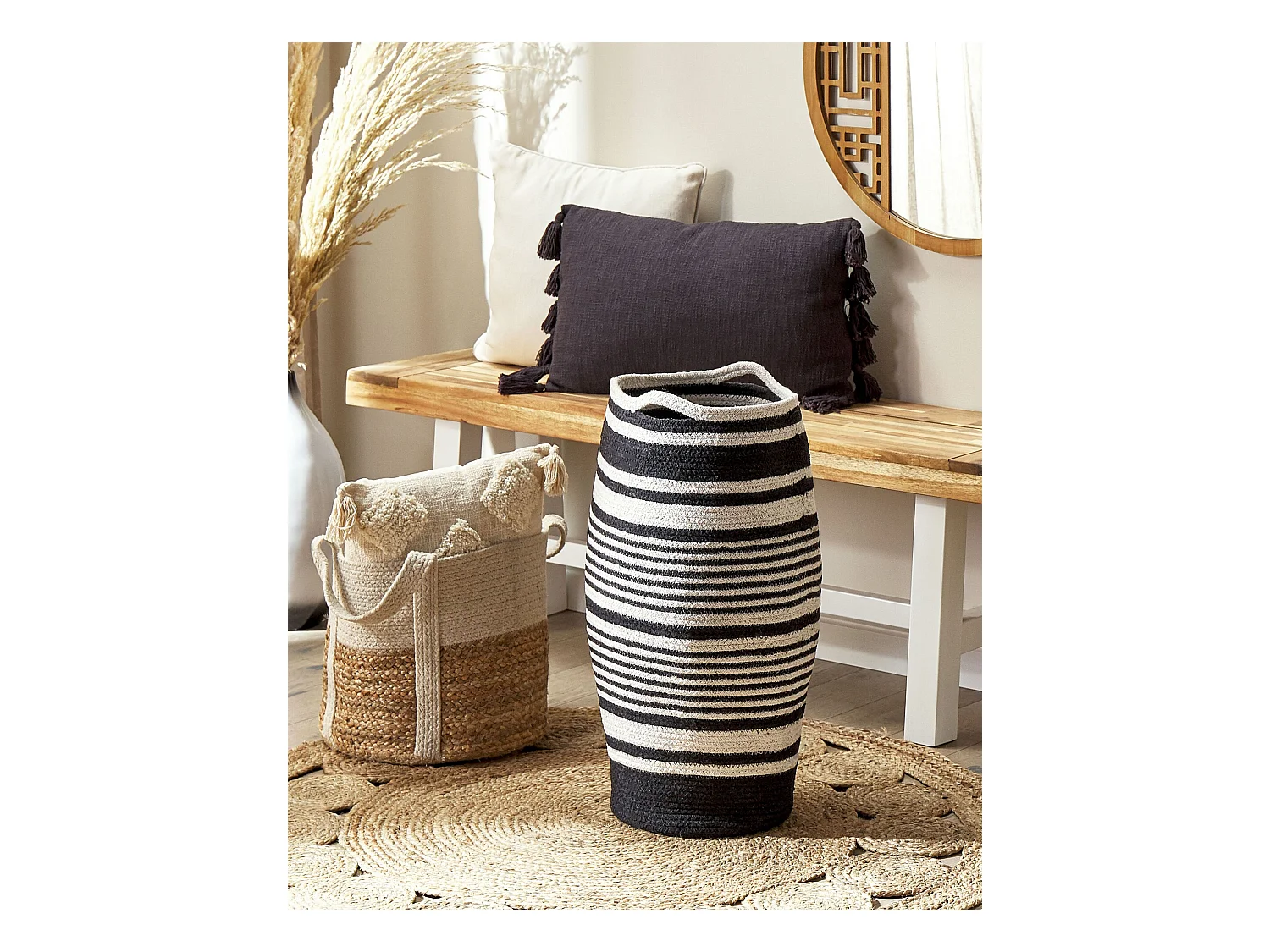 Cestino ARRAH Cotone Nero/ Bianco