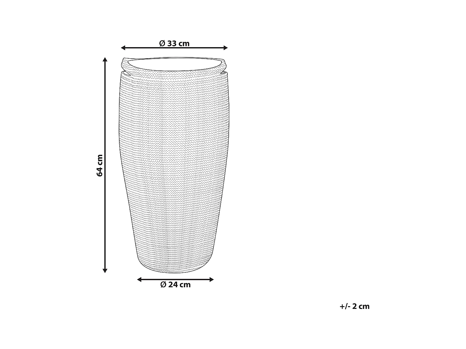 Panier ARRAH Coton Noir/blanc