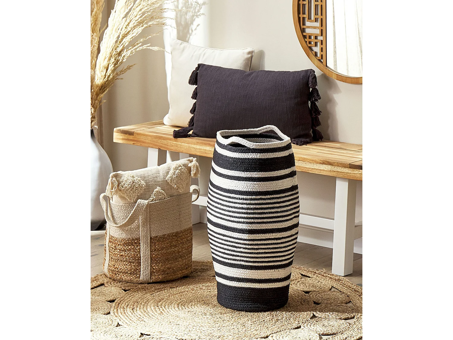 Panier ARRAH Coton Noir/blanc