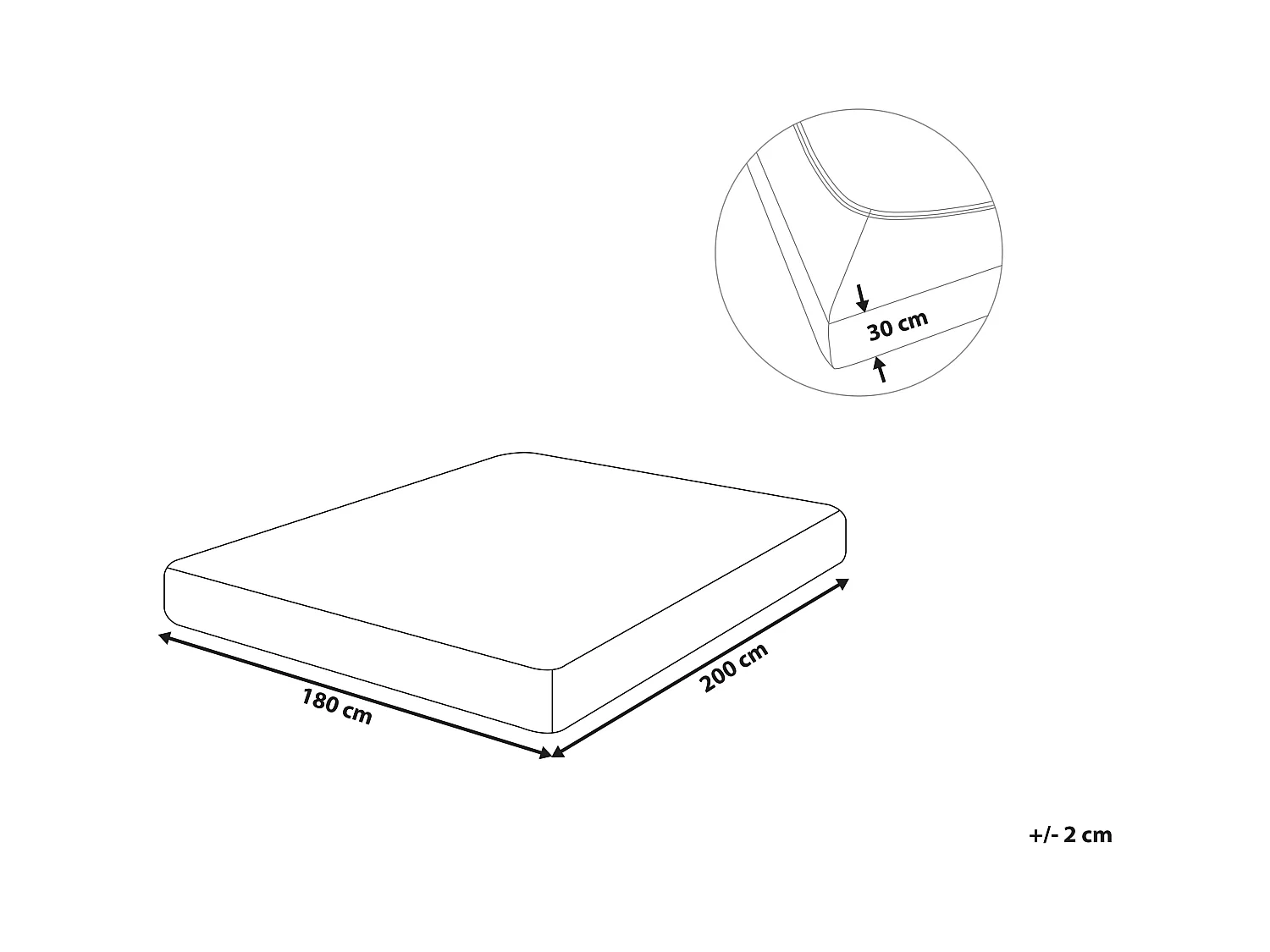 Hoeslaken JANBU Katoen 180 x 200 cm Taupe