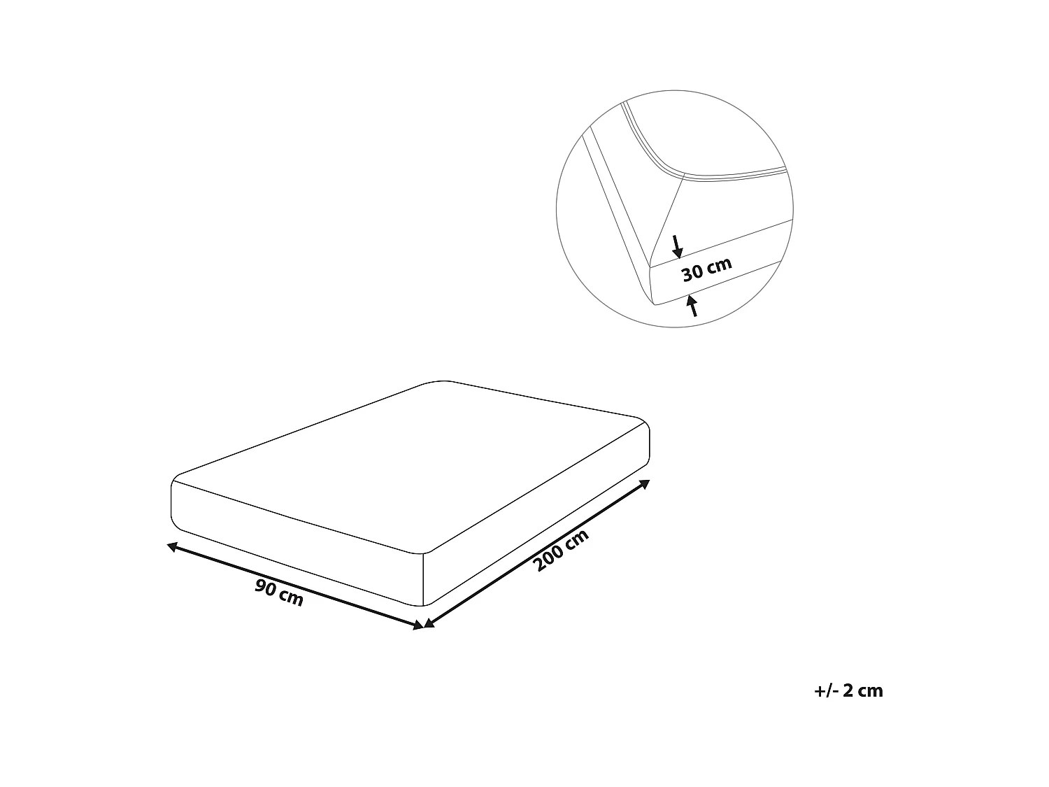 Drap housse JANBU Coton 90 x 200 cm Taupe