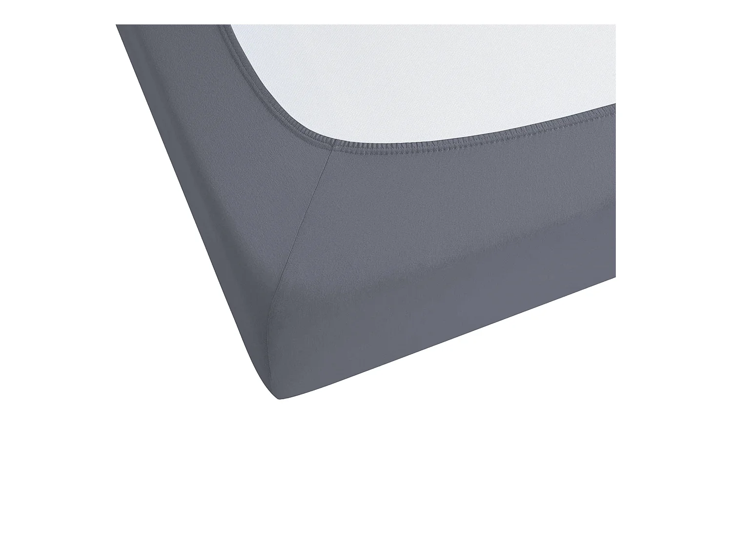 Drap housse JANBU Coton 180 x 200 cm Gris foncé