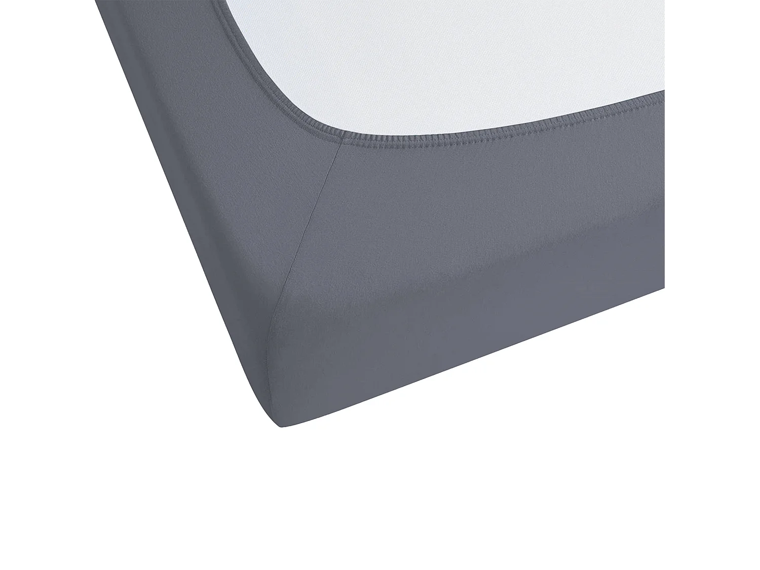 Spannbettlaken JANBU Baumwolle 180 x 200 cm Dunkelgrau