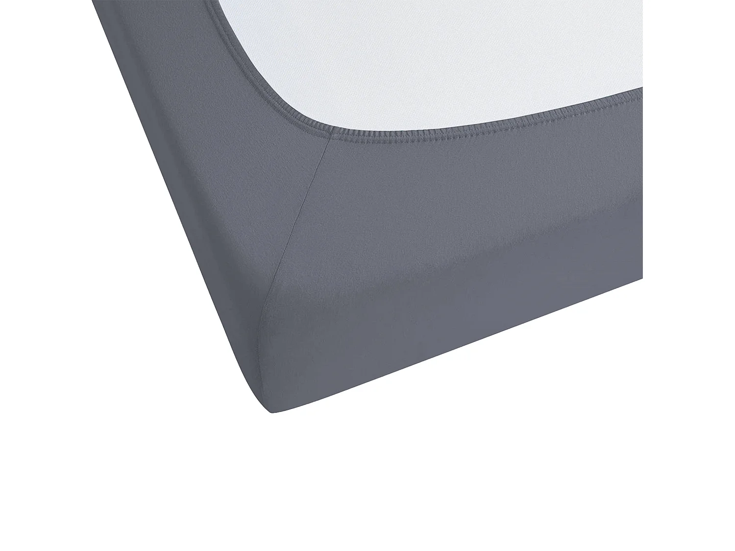 Drap housse JANBU Coton 200 x 200 cm Gris foncé