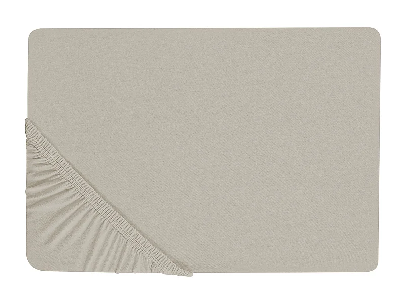 Coprimaterasso elasticizzato JANBU Cotone 160 x 200 cm Tortora