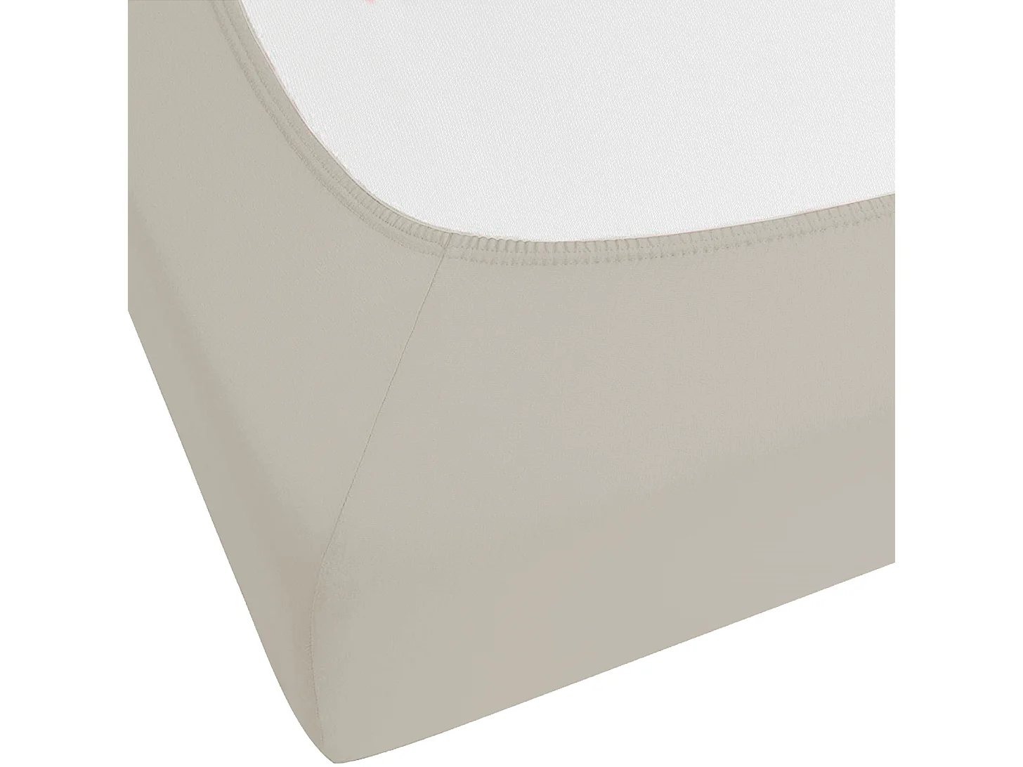 Drap housse JANBU Coton 140 x 200 cm Taupe