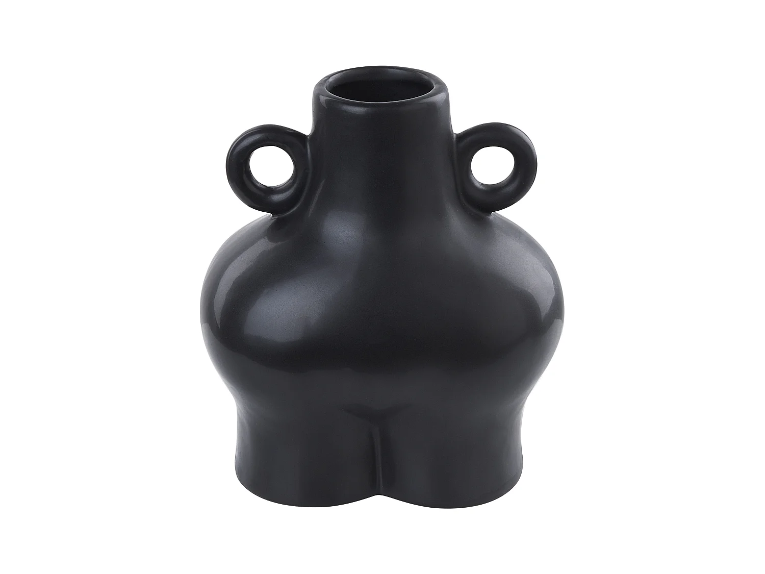 Blumenvase NAFPLIO Keramik 32 cm Schwarz
