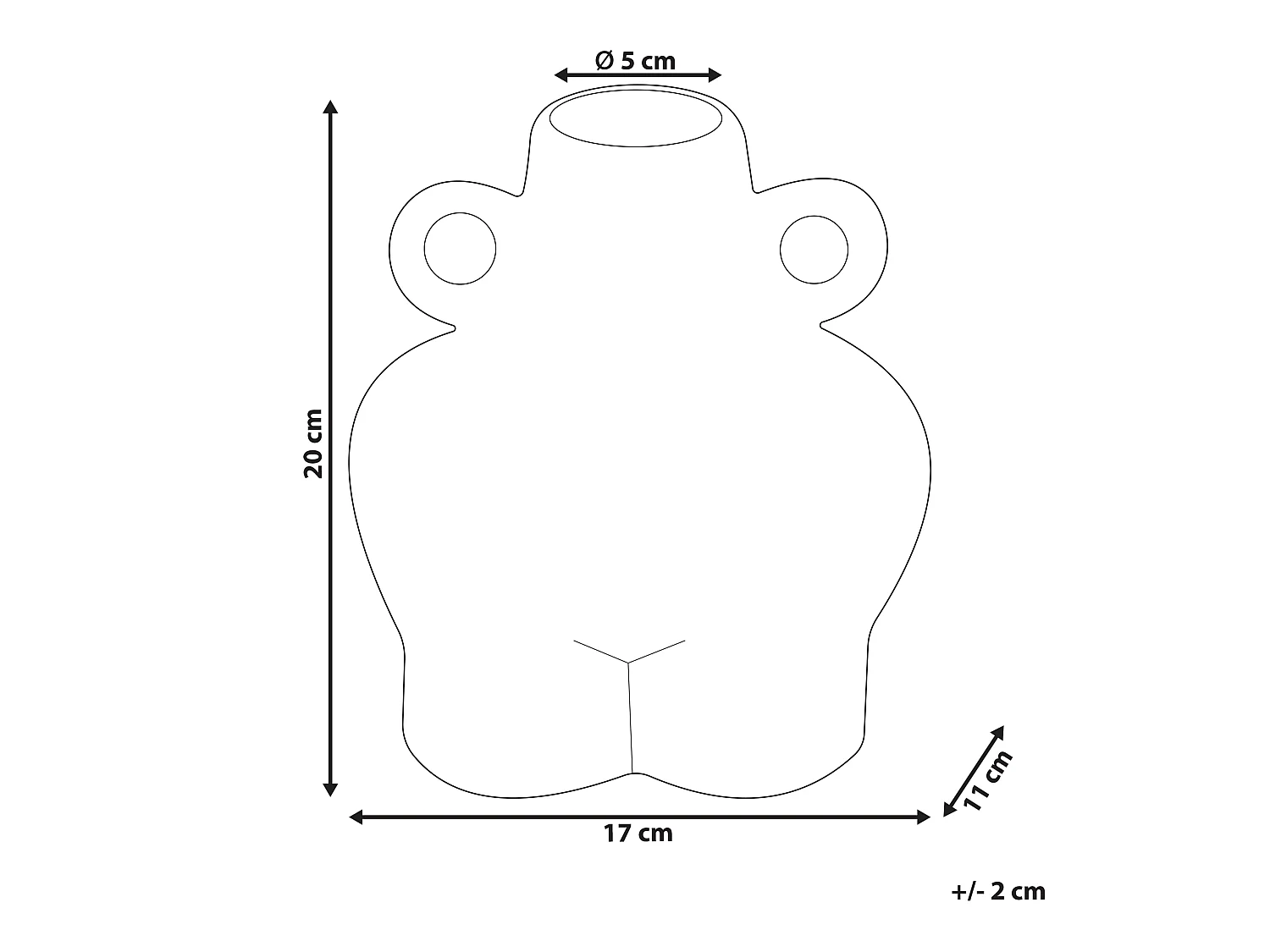 Blumenvase NAFPLIO Keramik 32 cm Schwarz
