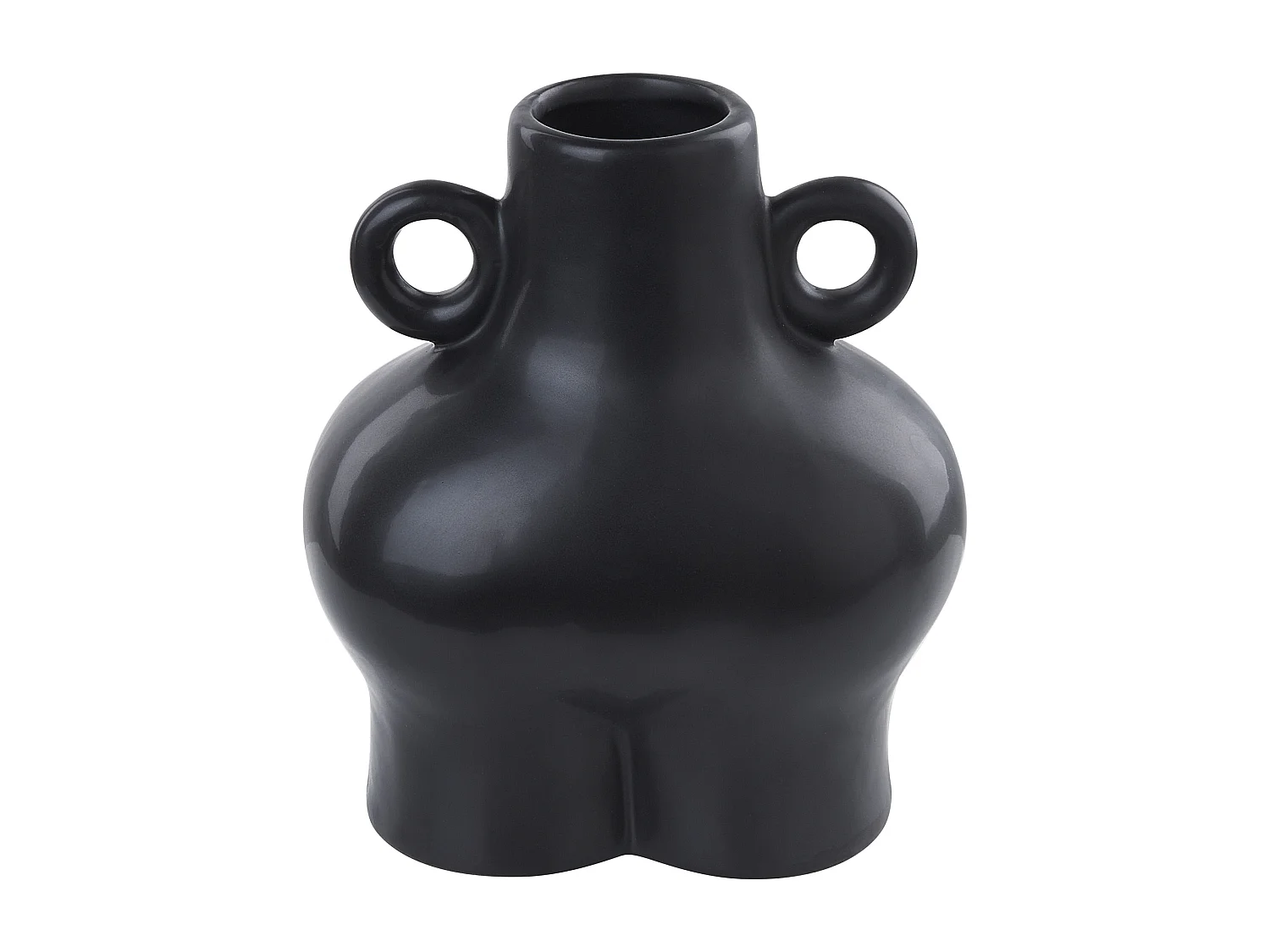 Vase à fleurs NAFPLIO Céramique 20 cm Noir