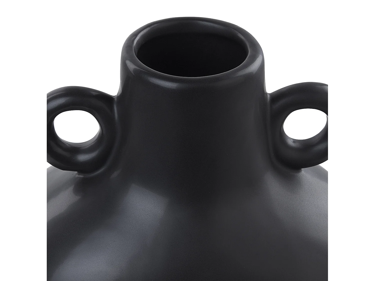 Vase à fleurs NAFPLIO Céramique 20 cm Noir