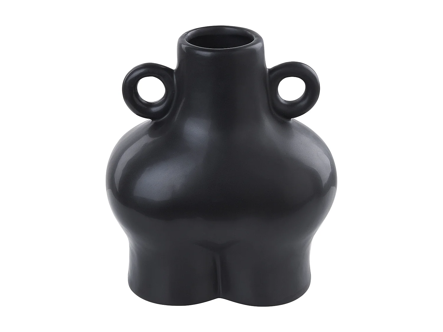 Vase à fleurs NAFPLIO Céramique 32 cm Noir