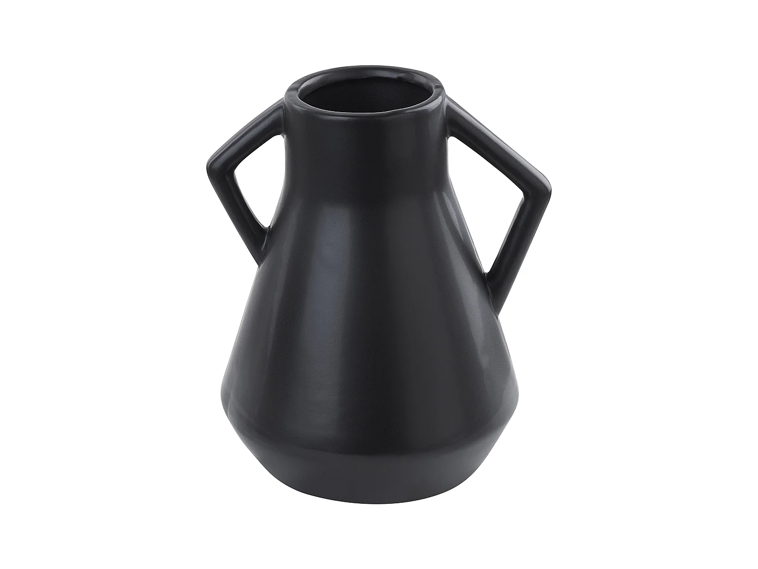 Moderne dekorative Vase Schwarze minimalistisches Wohnaccessoire Fermi