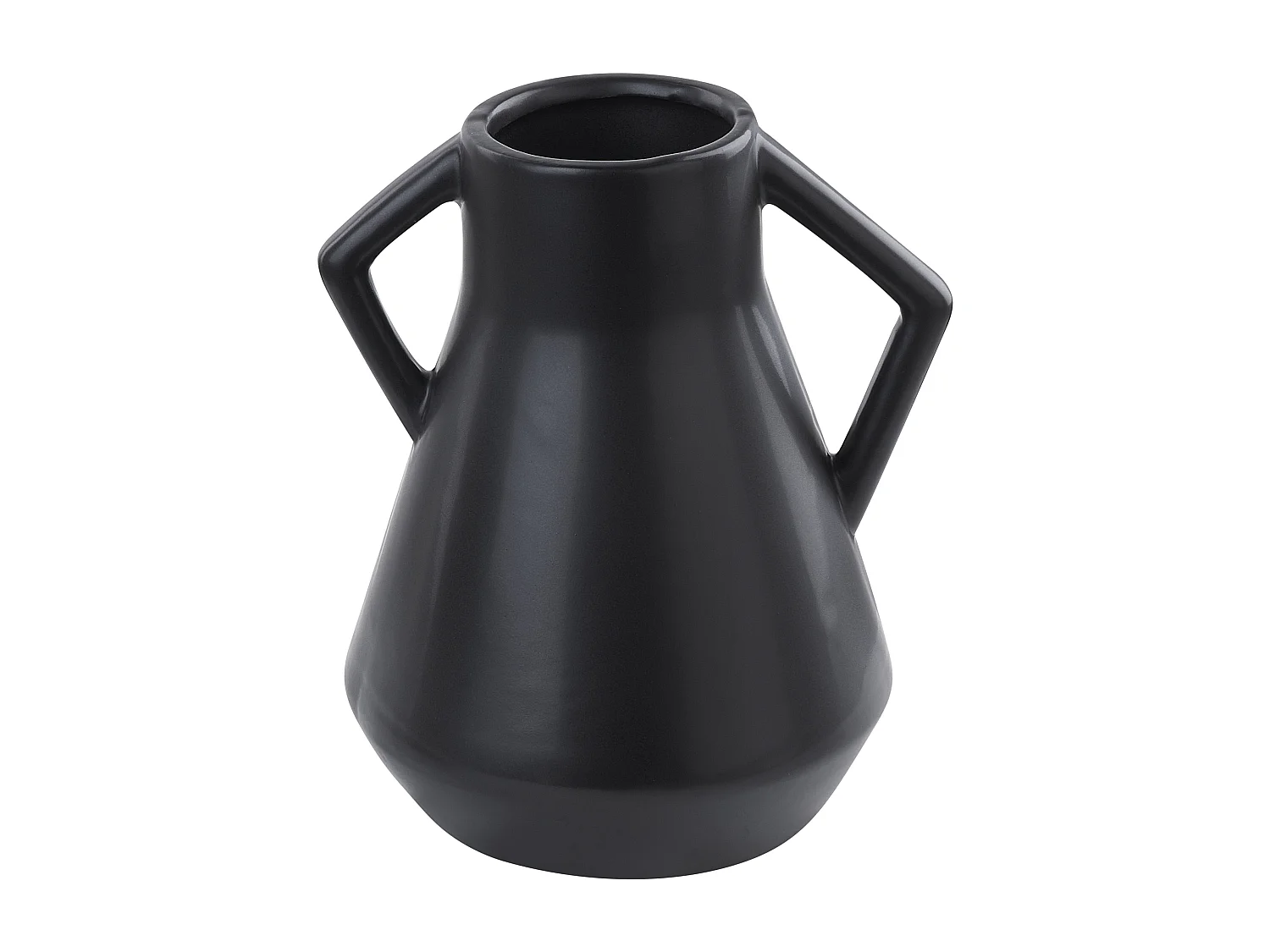 Vase à fleurs FERMI Céramique 20 cm Noir