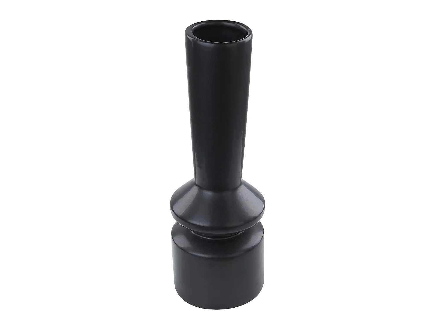Moderne dekorative Vase Schwarze minimalistisches Wohnaccessoire Peania