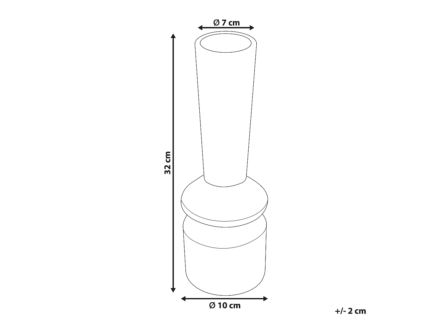 Moderne dekorative Vase Schwarze minimalistisches Wohnaccessoire Peania