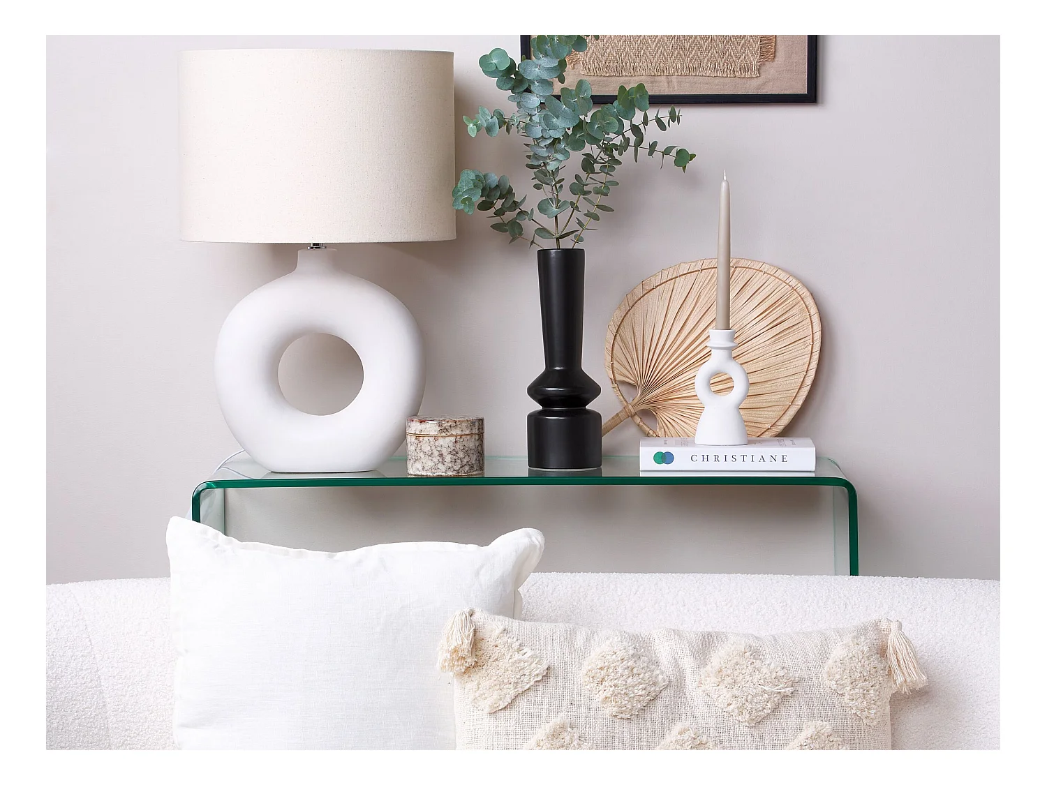 Vase à fleurs PEANIA Céramique 30 cm Noir