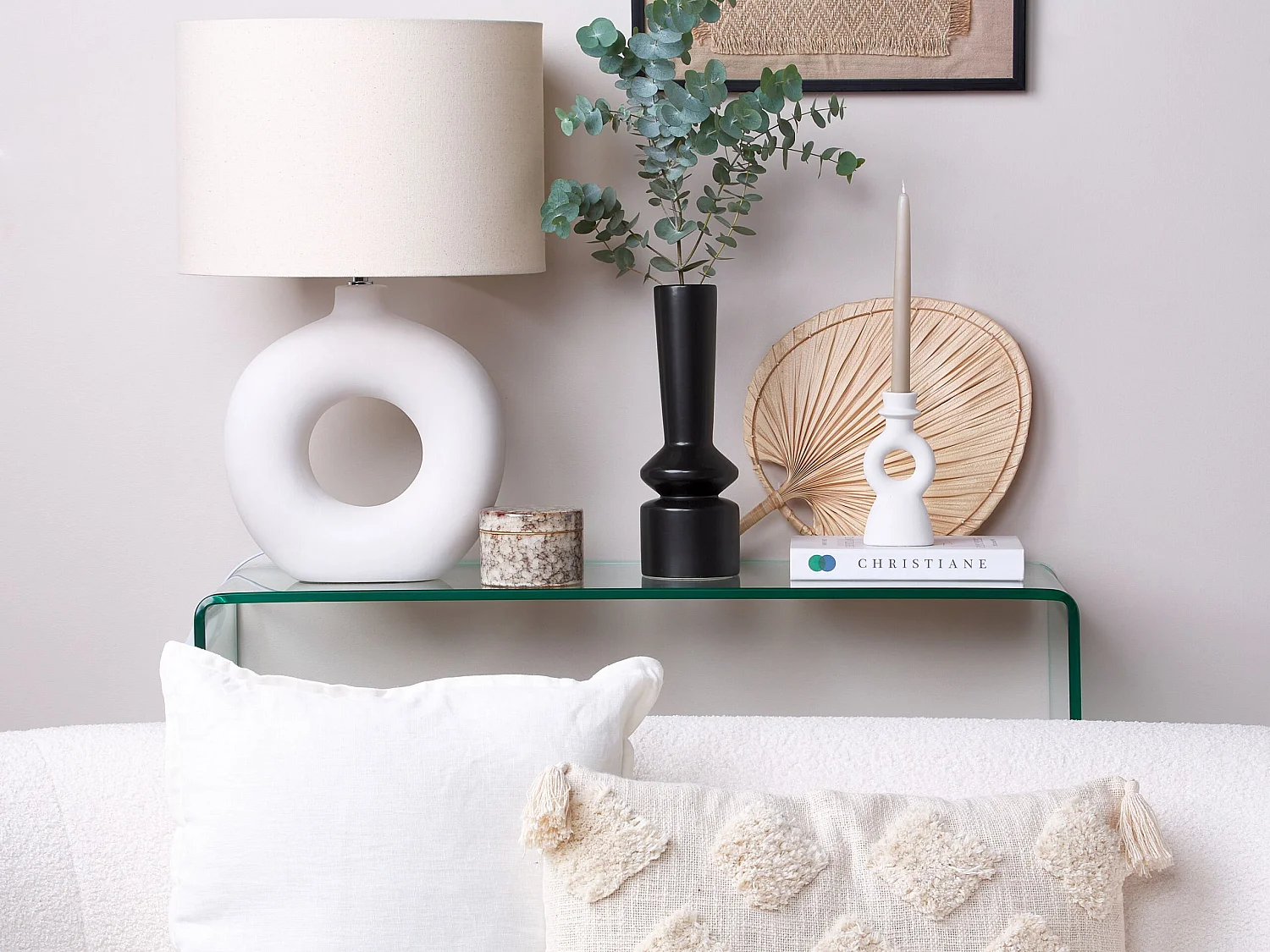 Vase à fleurs PEANIA Céramique 30 cm Noir