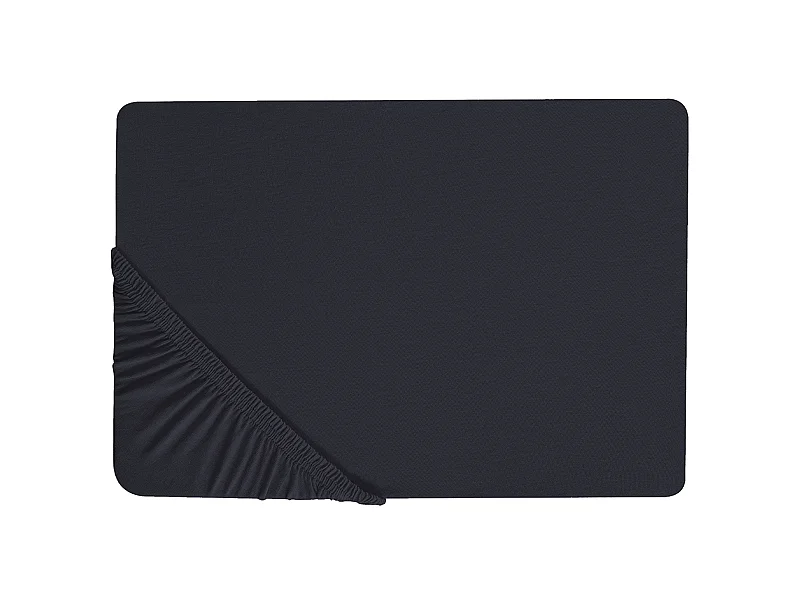 Drap housse JANBU Coton 140 x 200 cm Noir