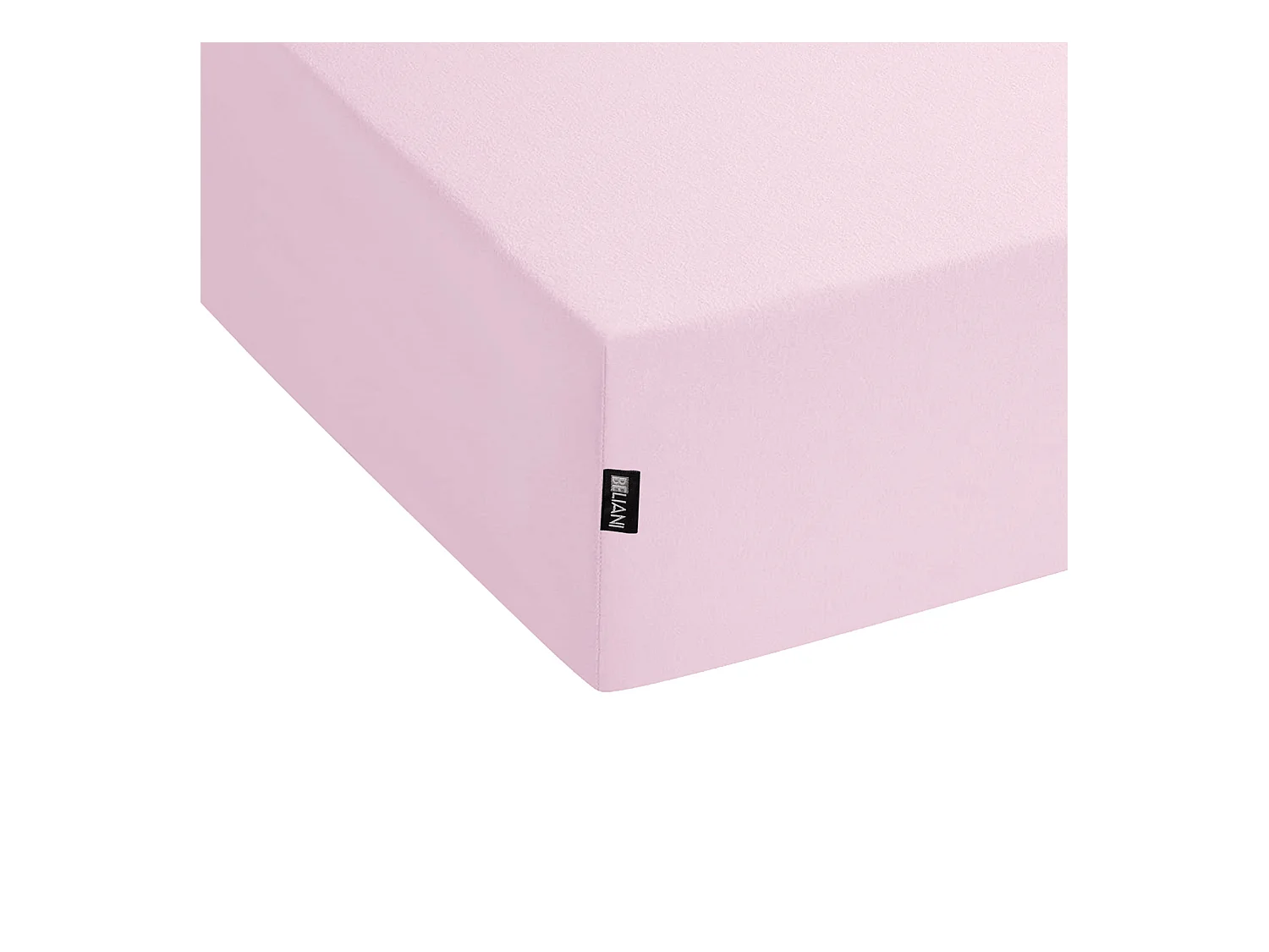 Drap housse JANBU Coton 160 x 200 cm Rose pastel