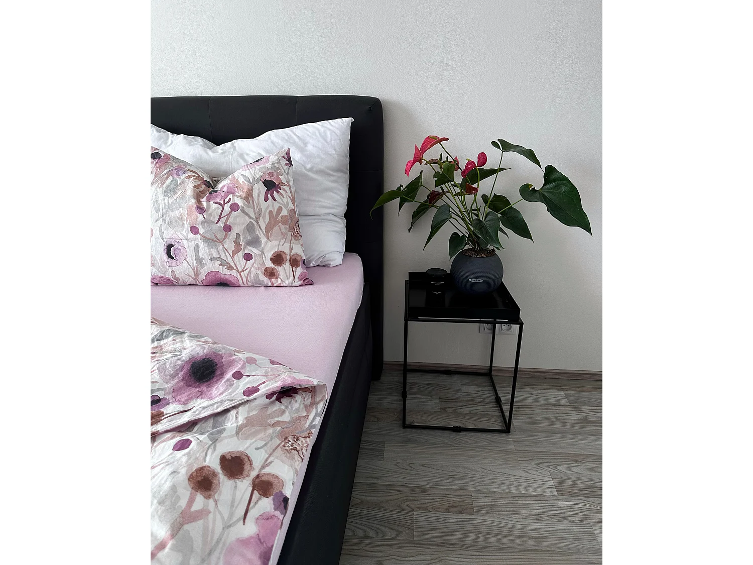Spannbettlaken JANBU Baumwolle 160 x 200 cm Pastellrosa