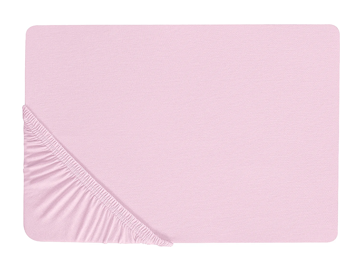 Hoeslaken JANBU Katoen 160 x 200 cm Pastelroze